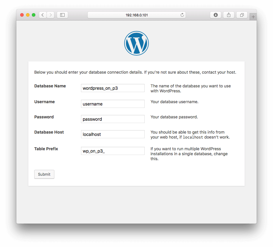 wordpress-database-connection