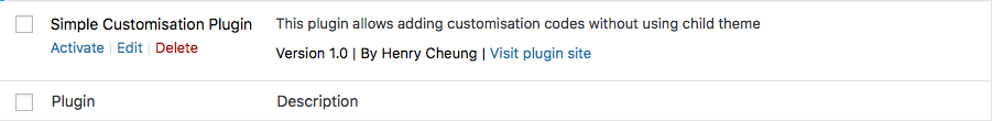 Create your own customisation plugin