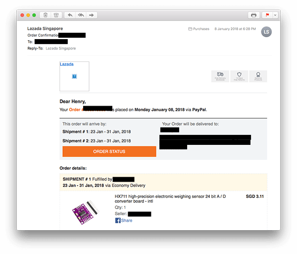 lazada order confirmation email
