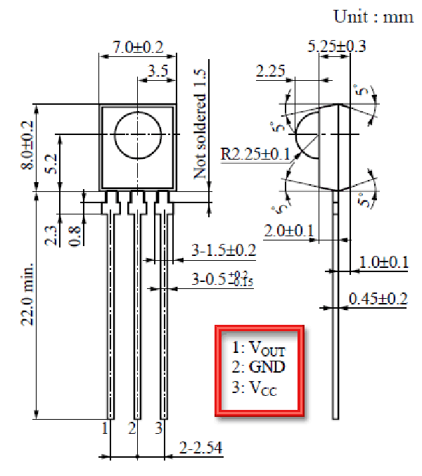 IR receiver PNA4602 pinout