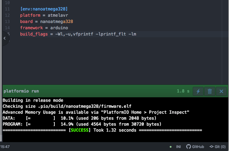 Memory usage with floating point avr libc