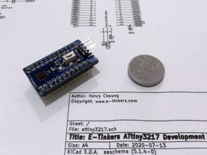 E-tinkers ATtiny3217 Arduino Development Board