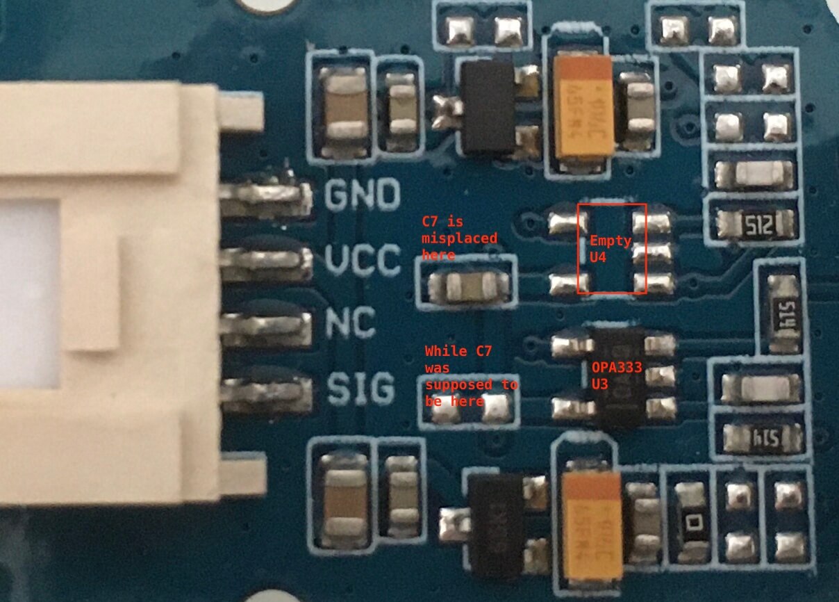 C7 is misplaced near the empty U4 instead of U3 OPA333