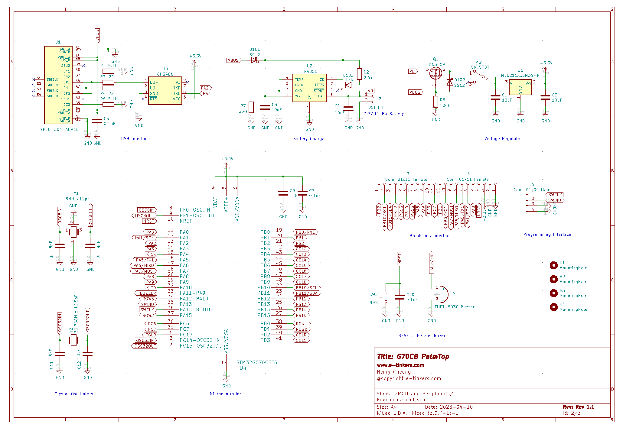 "STM32G070_PalmTop_Schematic